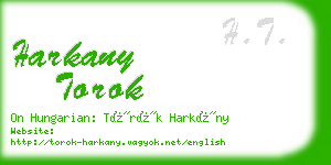 harkany torok business card
